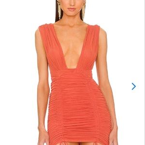 Michael Costello Coral Mini Dress